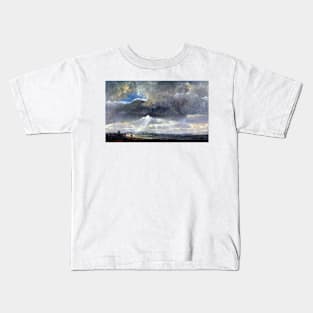 Johan Christian Dahl Clouds and Sunbeams Over the Windberg near Dresden Kids T-Shirt